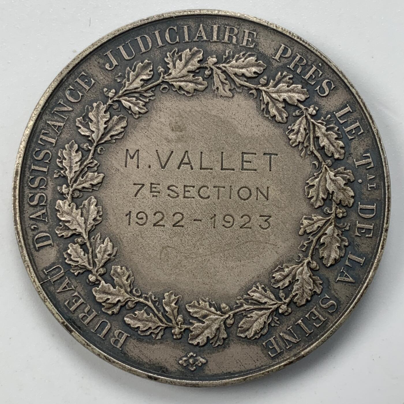 掌中浮雕-藏着的欧洲第050场  法国塞纳河畔法律援助办公室银章，41.3mm，37.27g