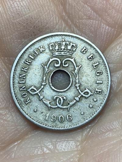 2026年第十二场(总第一百八十一场）外国好品散币场(免佣金) - 比利时🇧🇪1906年5分(利奥波德二世第四版，荷语版)