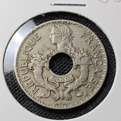 KK钱币收藏小铺  第388期  2月预留时间 周末发货 -  1937法属印支5分镍币