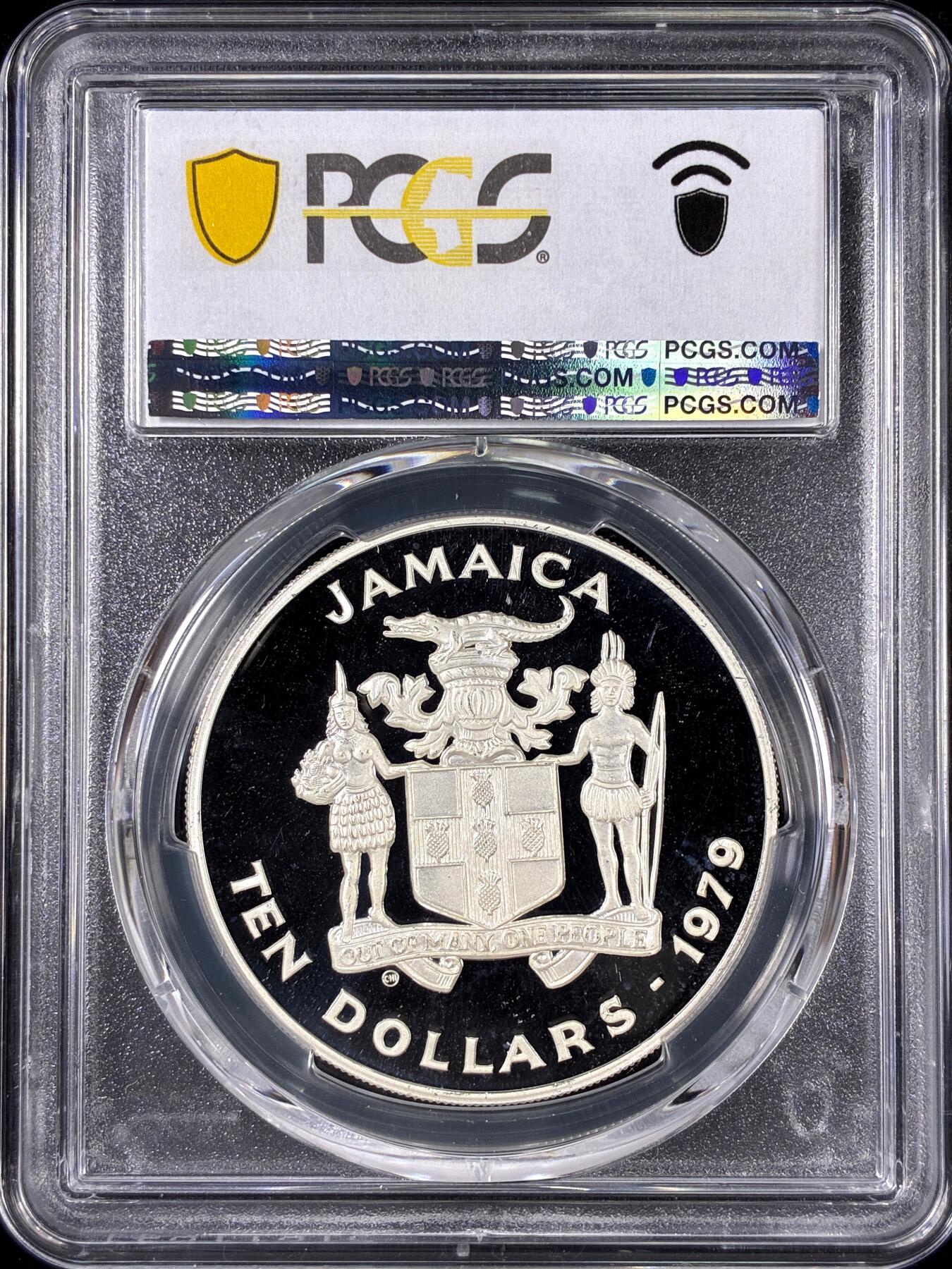 【雨安】【直播拍卖】【第0126期-评级币章】2026-01-24 周六 19:30 [评级现代] Jamaica 牙买加 10元 1979年 儿童年 PCGS-PR67DCAM 精制币