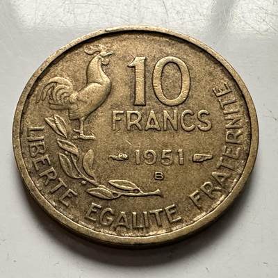 🌹外币初藏🌹🐯2026年第10场  每周二四六晚8️⃣点 接代拍 - 法国1951年10法郎