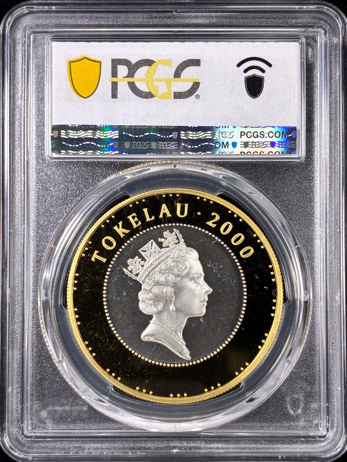 【雨安】【直播拍卖】【第0126期-评级币章】2026-01-24 周六 19:30 [评级现代] Tokelau Islands 托克劳群岛 5Tala 2000年 VE Day庆祝 PCGS-PR67DCAM 精制币