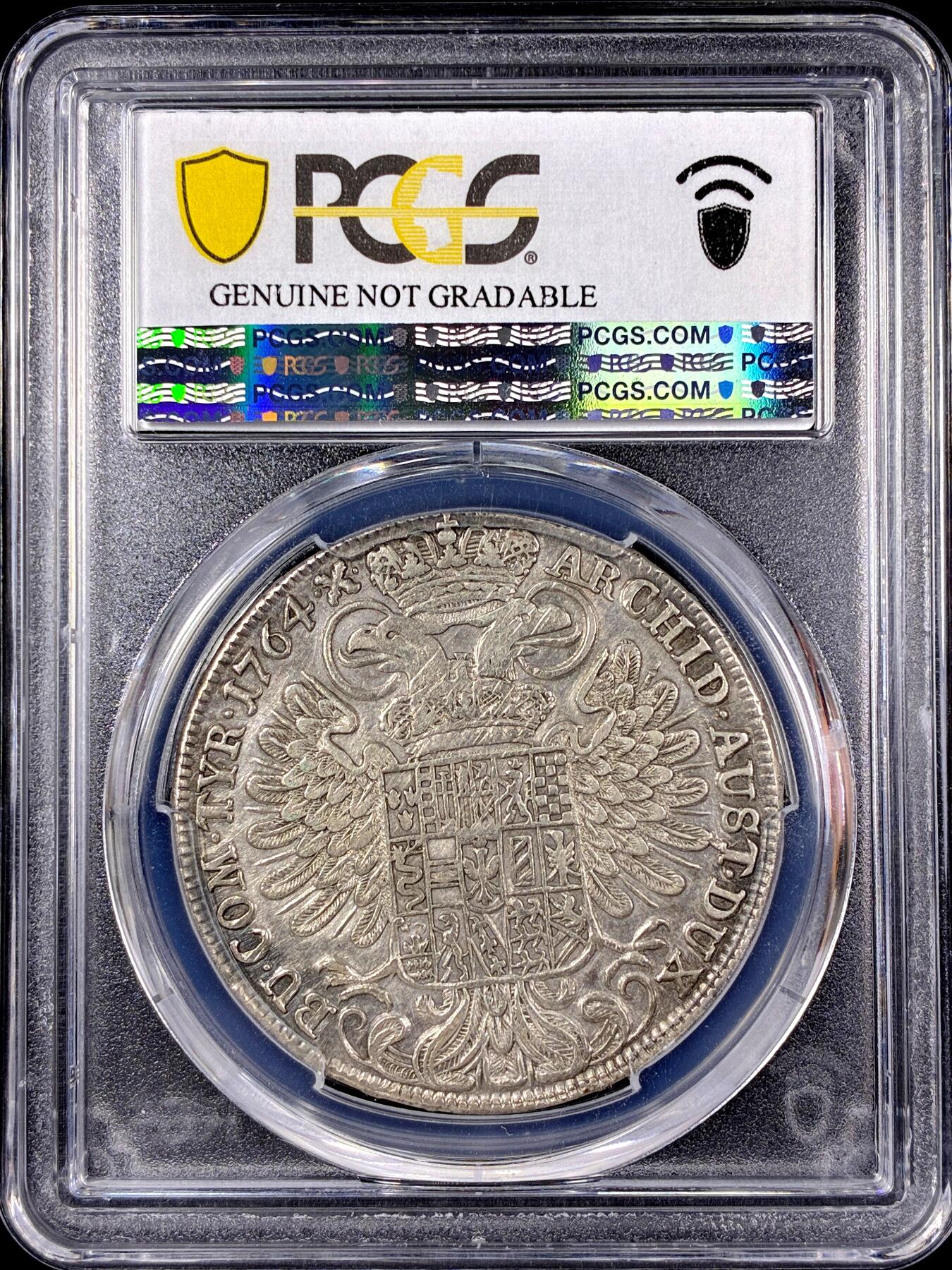 【雨安】【直播拍卖】【第0126期-评级币章】2026-01-24 周六 19:30 [评级欧洲] Austria 奥地利 1泰勒 KM#1816 DAV-1121 (1754-1765) 特蕾西亚 1764年  PCGS-XF