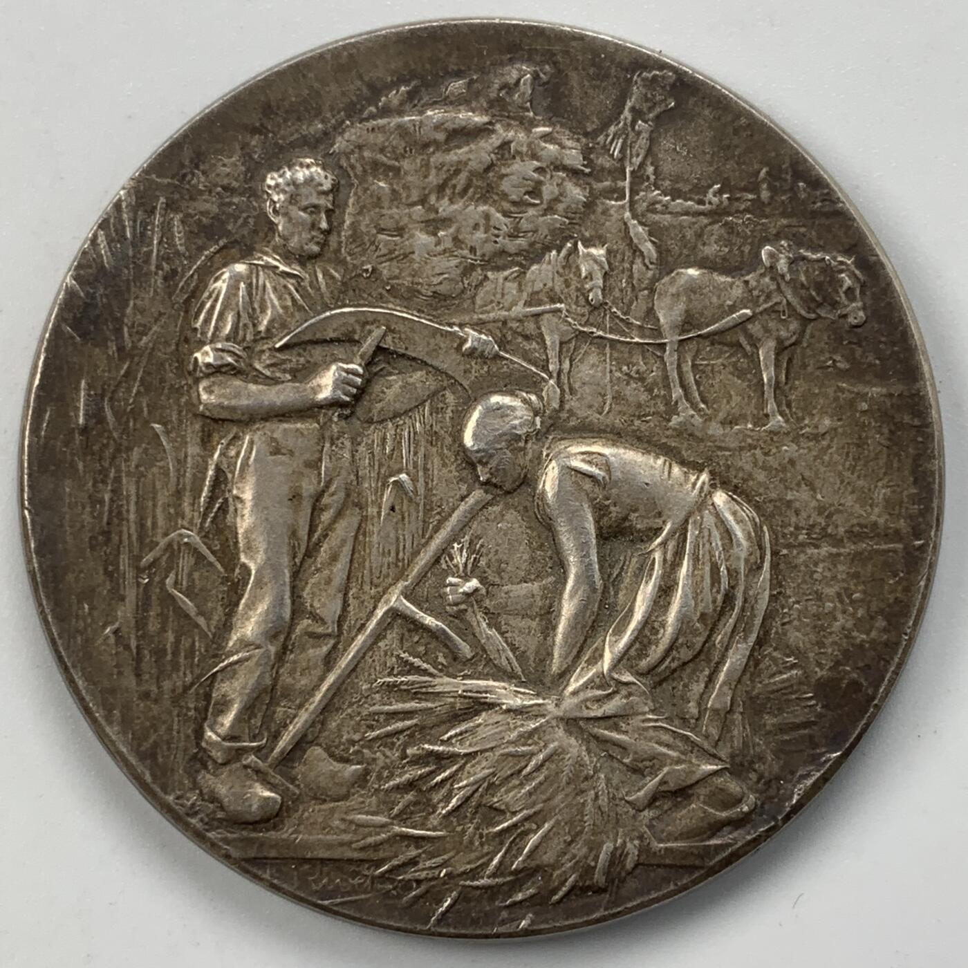 掌中浮雕-藏着的欧洲第050场 1898年法国马孔农业协会竞赛与展览银章，41mm，35.48g