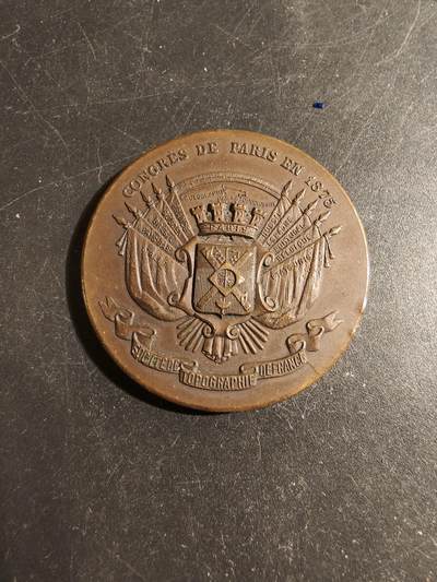 老王徽章第178期 - 法国巴黎地质学会大铜章    直径41mm    重量40g