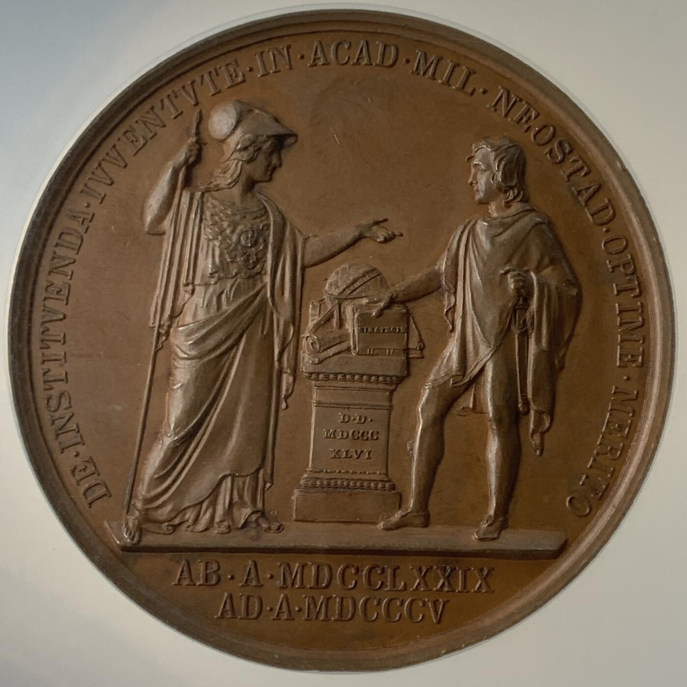 掌中浮雕-藏着的欧洲第050场 NGC MS63：1846年奥地利FRANZ KINSKY伯爵纪念铜章，48mm