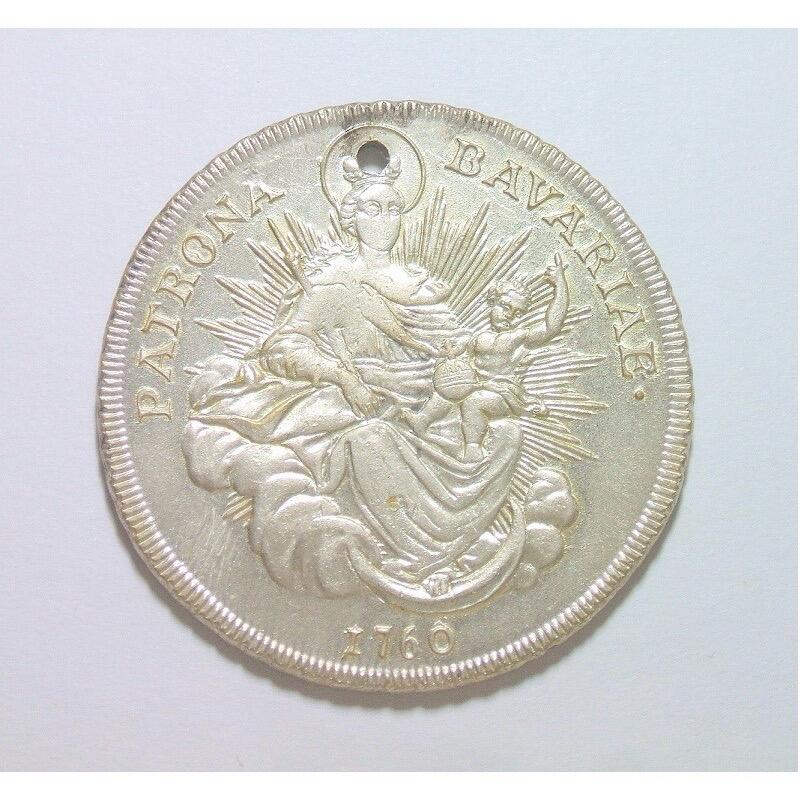 德国巴伐利亚圣母抱婴泰勒型 高浮雕精制大镀银章 40MM