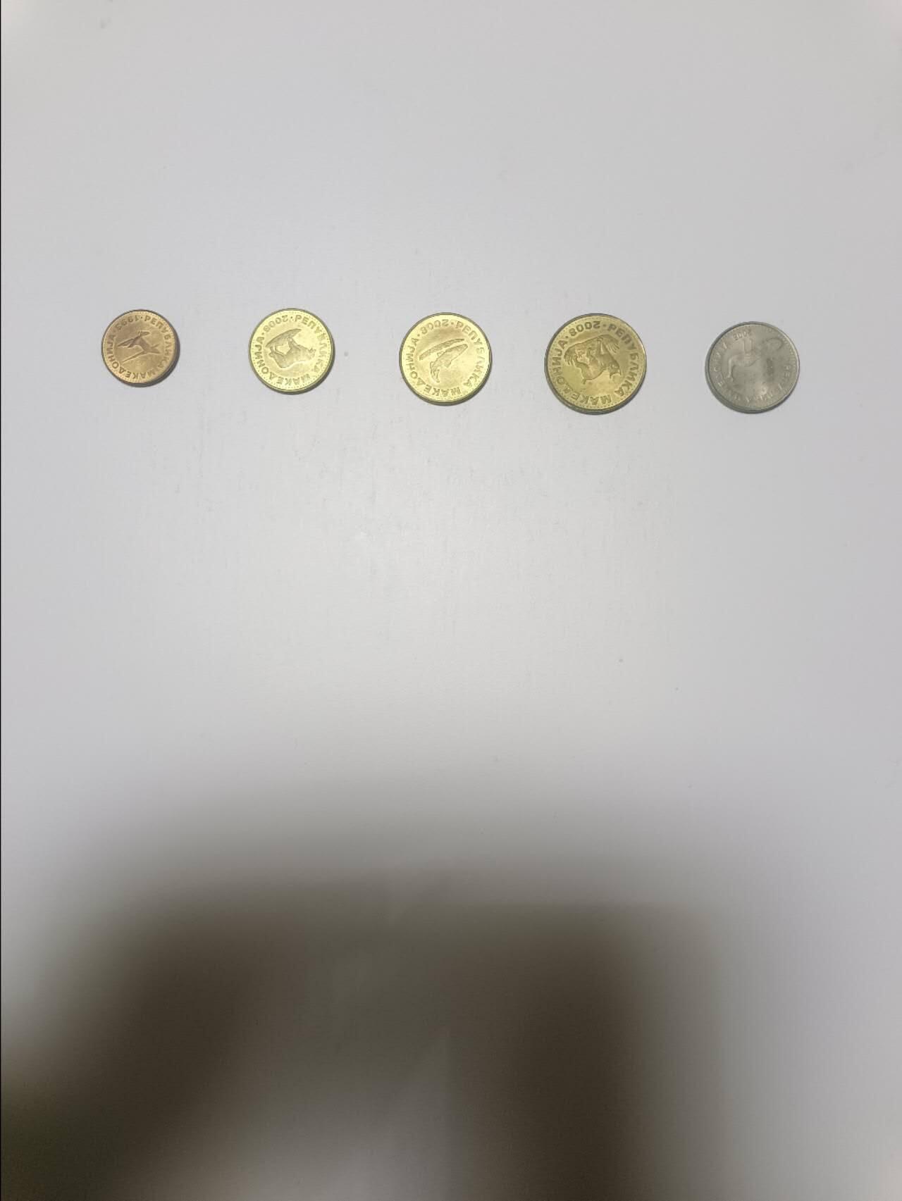 【20260122】非全新纸币和硬币第328场 北马其顿5枚硬币小全套