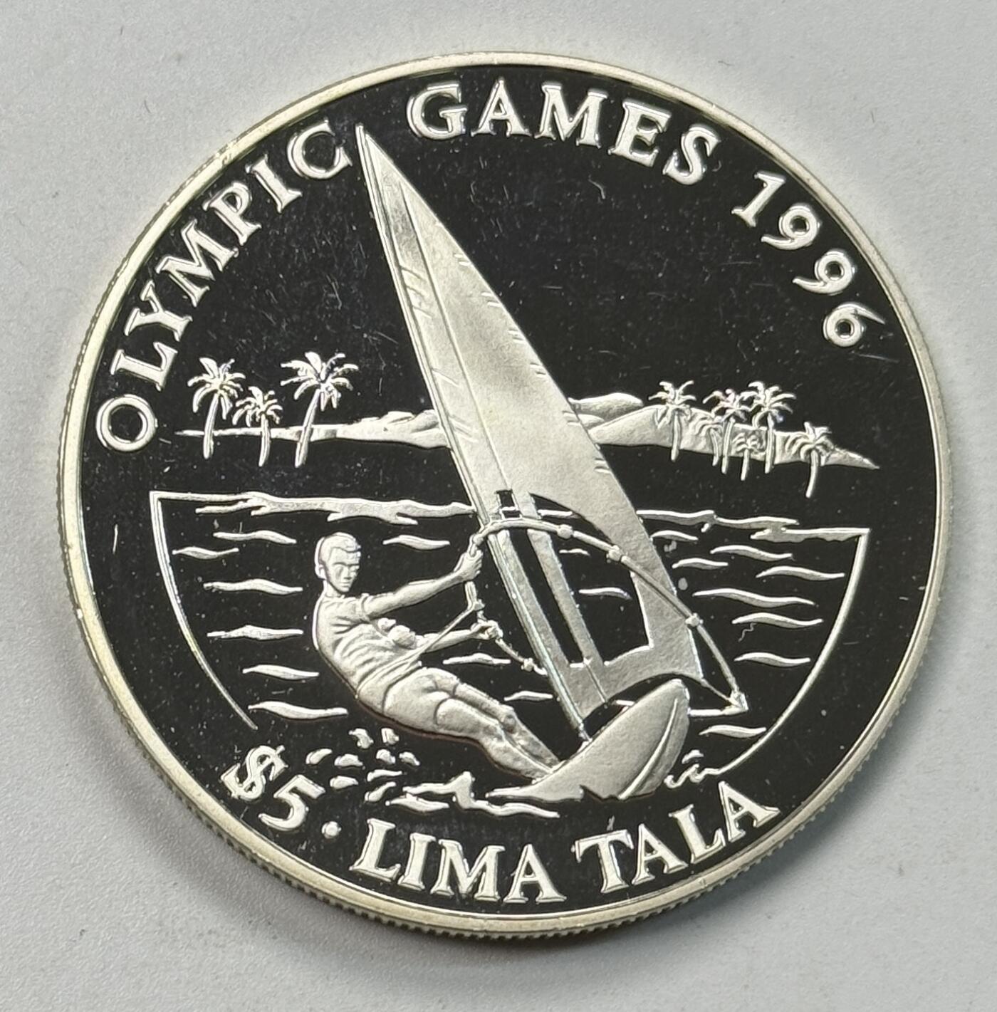 S&S Numismatic世界钱币-拍卖 第119期  托克劳1994年 亚特兰大奥运会 5塔拉精制纪念银币 31.47克925银