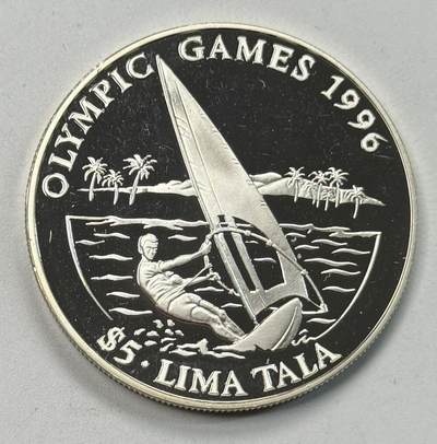 S&S Numismatic世界钱币-拍卖 第119期  - 托克劳1994年 亚特兰大奥运会 5塔拉精制纪念银币 31.47克925银