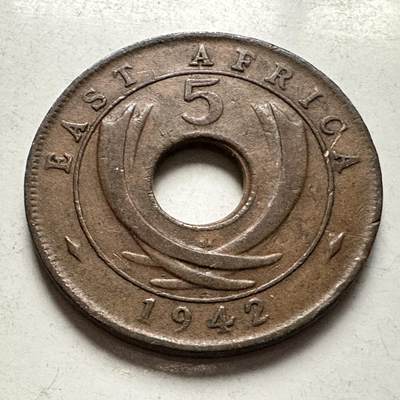 🌹外币初藏🌹🐯2026年第10场  每周二四六晚8️⃣点 接代拍 - 英属东非1942年5分