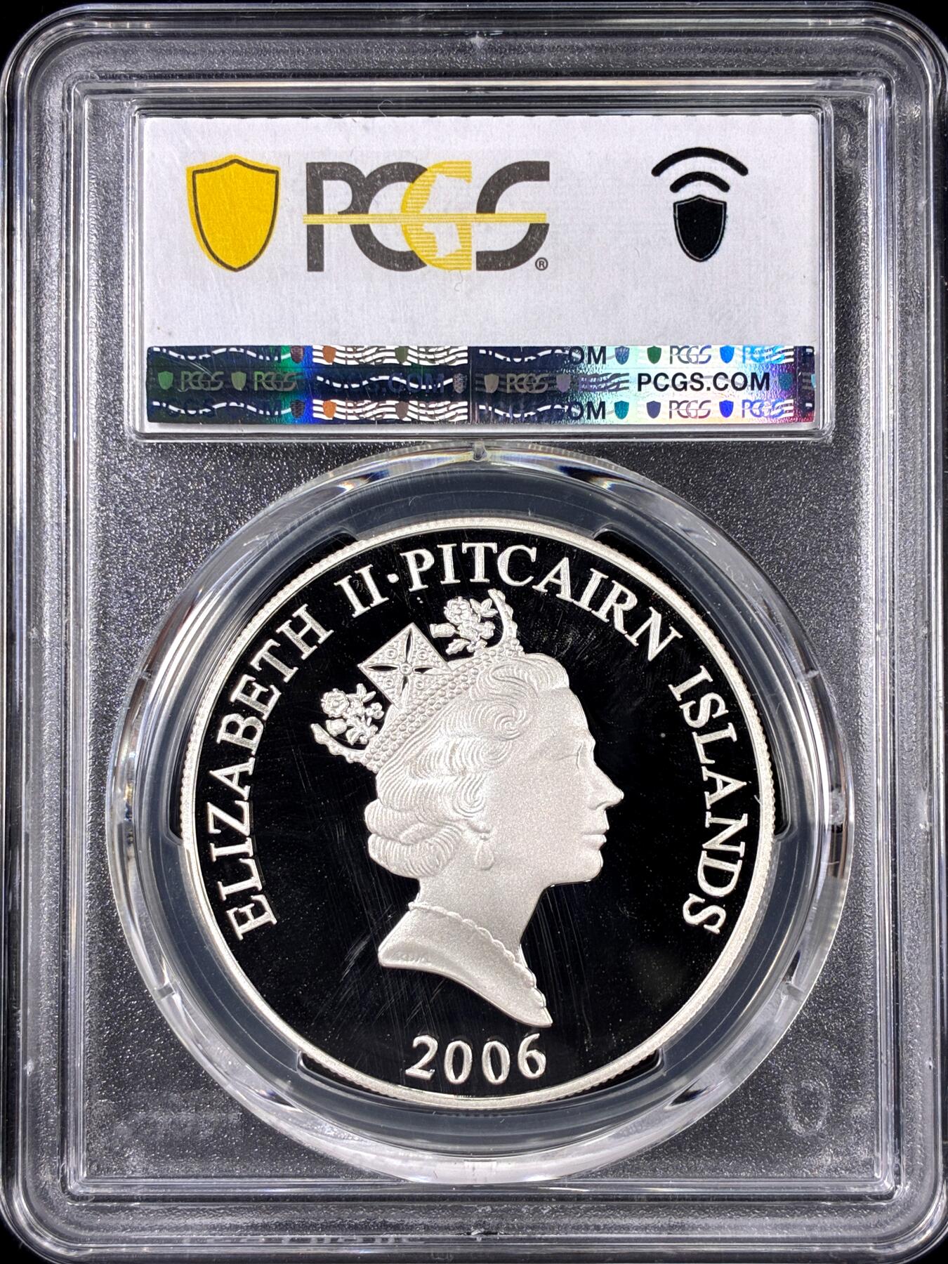 【雨安】【直播拍卖】【第0126期-评级币章】2026-01-24 周六 19:30 [评级现代] Pitcairn Islands 皮特凯恩群岛 5元 2006年 帆船 PCGS-PR69DCAM 精制币