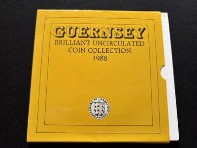 咖啡豆•收藏 2025年Jan_26th世界各国硬币银币拍卖 - 1988年根西岛UNC未流通套币 外国外币