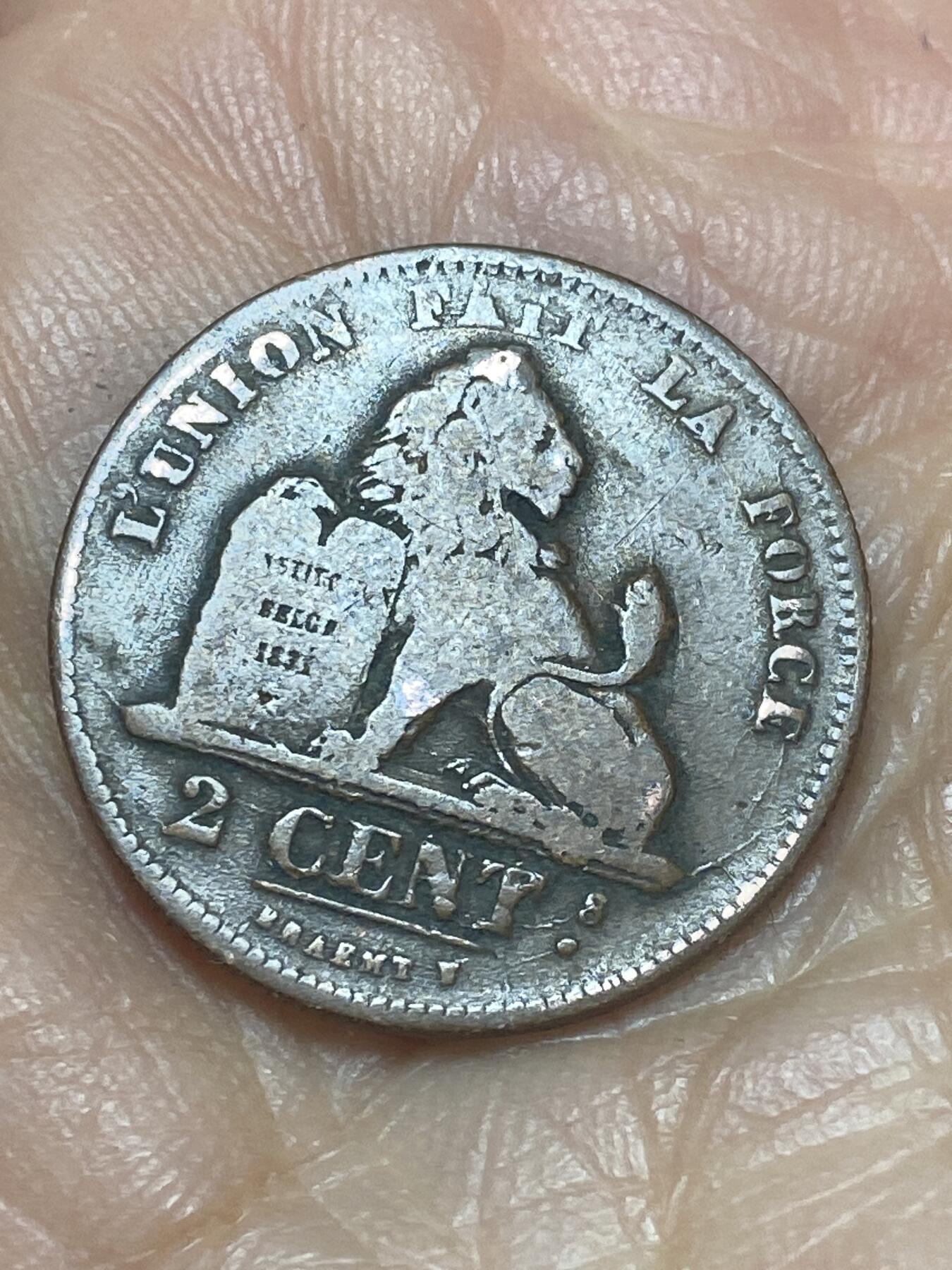2026年第十二场(总第一百八十一场）外国好品散币场(免佣金) 稀少品种–比利时🇧🇪1835年2分(利奥波德一世第三版，年份两边带点版)