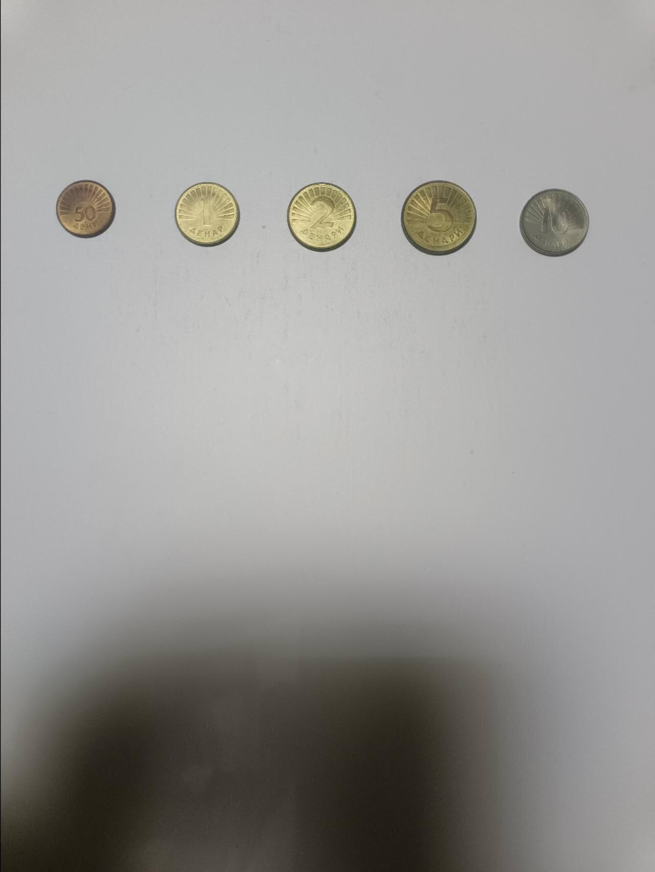 【20260122】非全新纸币和硬币第328场 北马其顿5枚硬币小全套