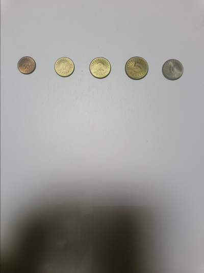 【20260122】非全新纸币和硬币第328场 - 北马其顿5枚硬币小全套