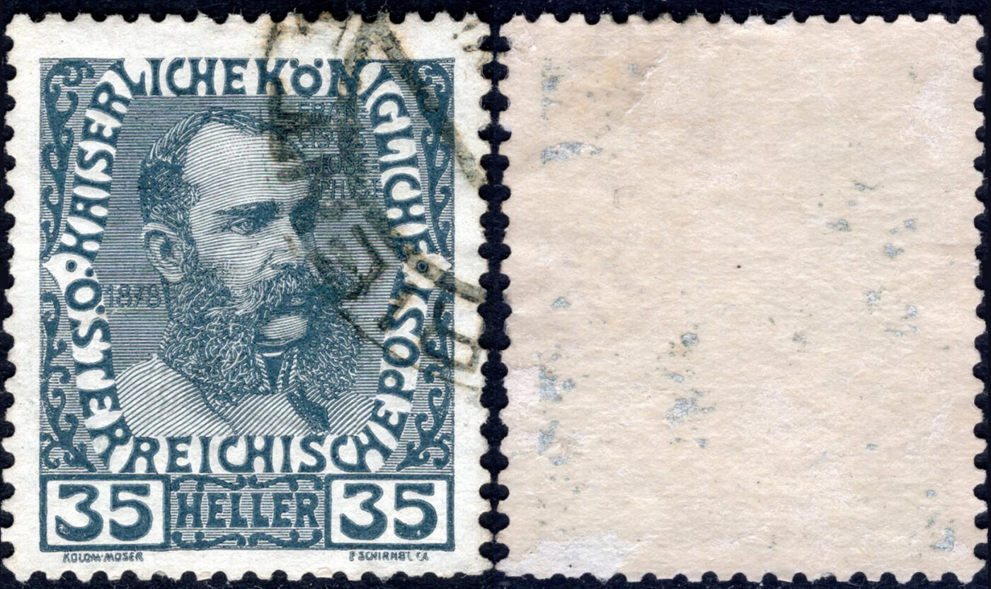 洪涛臻品批发群 精选邮票限时拍卖第1233期  奥地利1908年35h 中年弗朗茨一世,神圣罗马帝国皇帝(1745-1765),其妻玛丽亚·特蕾西娅实际掌权