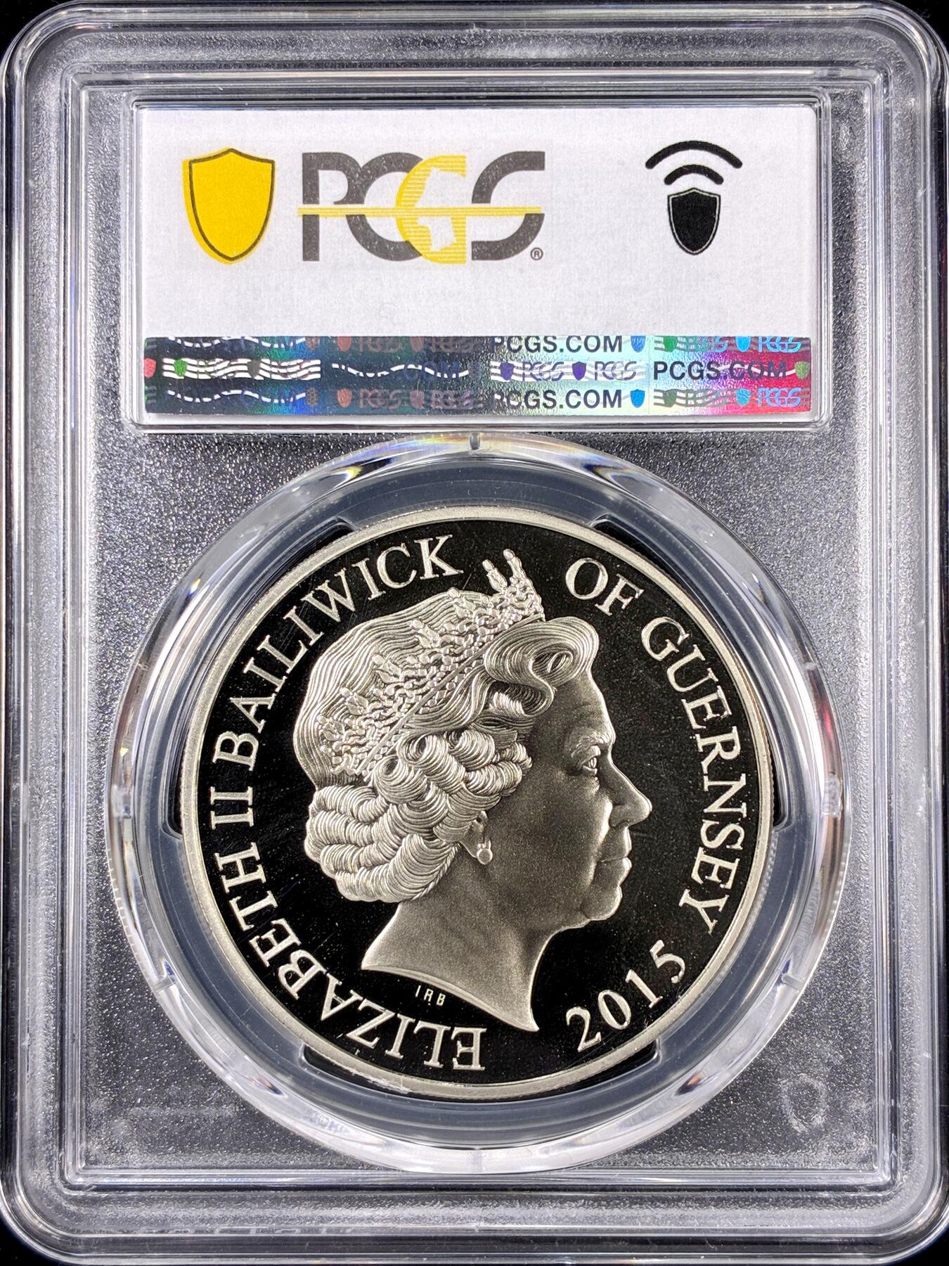 【雨安】【直播拍卖】【第0126期-评级币章】2026-01-24 周六 19:30 [评级现代] Great Britain 英国 5镑 2015年 伊丽莎白二世女王白金禧年 PCGS-PL68