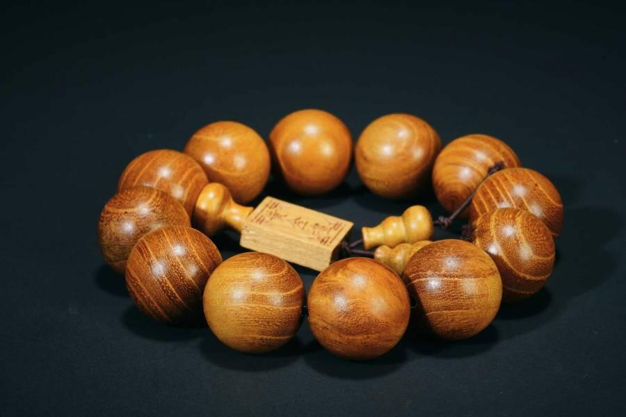 上海都达杂项专场四（全场包邮） 天然黄金檀2.0圆珠手串86-299