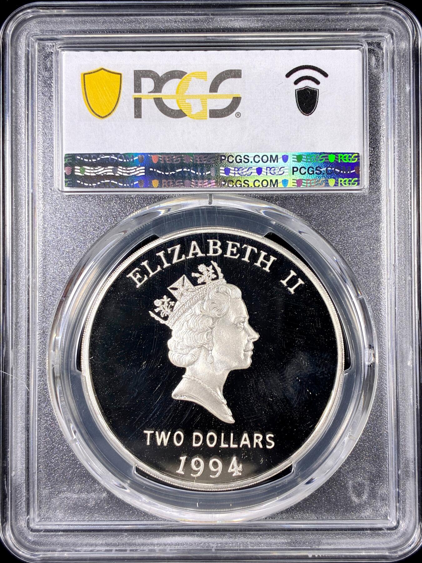 【雨安】【直播拍卖】【第0126期-评级币章】2026-01-24 周六 19:30 [评级现代] Bermuda 百慕大 2元 1994年 皇家访问 PCGS-PR69DCAM 精制币