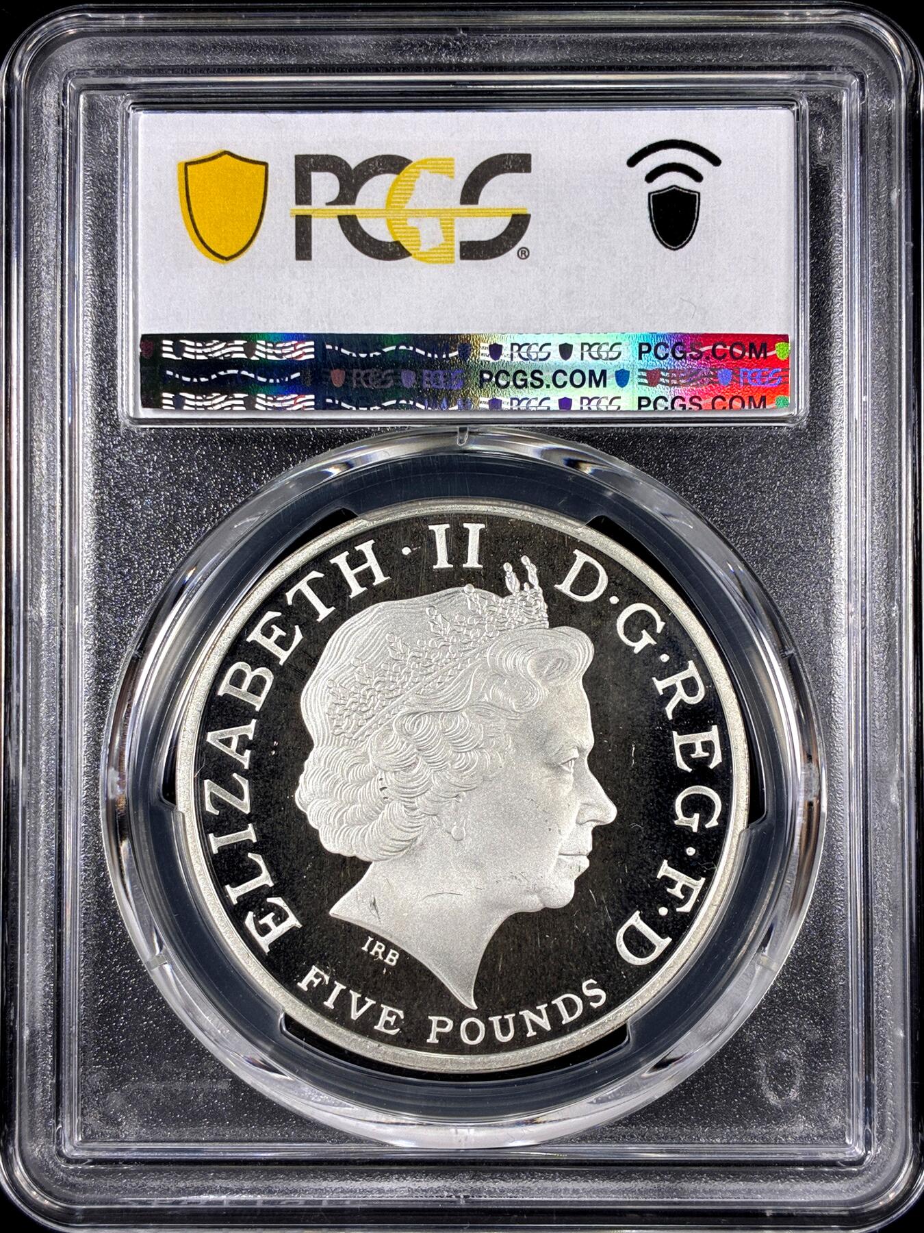 【雨安】【直播拍卖】【第0126期-评级币章】2026-01-24 周六 19:30 [评级现代] Great Britain 英国 5镑 2008年 伊丽莎白一世 PCGS-PR67DCAM 精制币