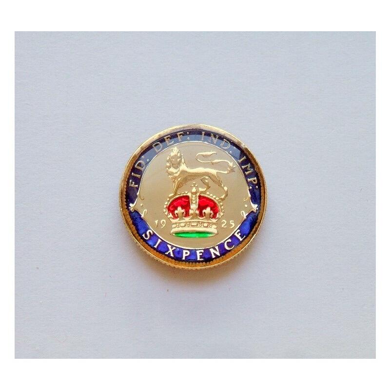 【旋风钱币】1月24日19:00准时开拍 精美欧洲币章、银币银章、第三帝国钱币等 全场包邮！ 【银】纯手工银 英国1925年 乔治五世珐琅彩镀金高浮雕精制银币章 20MM