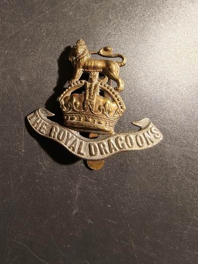 老王徽章第178期 - 英国陆军第1皇家龙骑兵团帽徽    一战时期