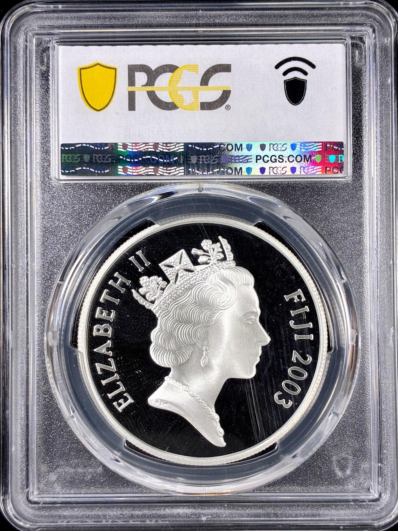 【雨安】【直播拍卖】【第0126期-评级币章】2026-01-24 周六 19:30 [评级现代] Fiji 斐济 10元 2003年 航海家马修·弗林德斯 PCGS-PR70DCAM 精制币