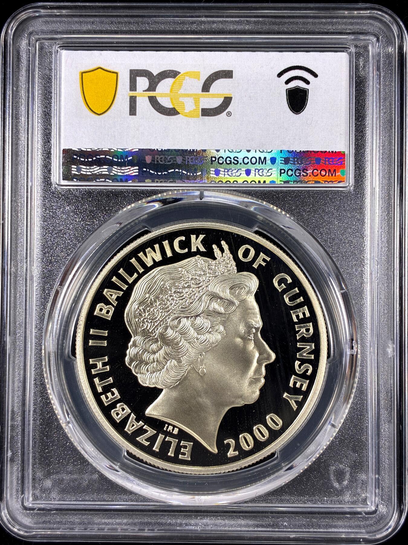 【雨安】【直播拍卖】【第0126期-评级币章】2026-01-24 周六 19:30 [评级现代] Great Britain 英国 5镑 2000年 王太后 [28.28克,  0.925银] PCGS-PR68DCAM 精制币