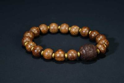 上海都达杂项专场四（全场包邮） - 天然奇楠沉香苹果珠手串 附鉴定证书86-280