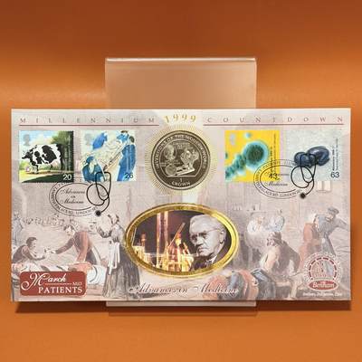 ＜星葵钱币社＞散币克朗场第68期·1月23日发货 - 〈邮币封〉马恩岛1995年世界发明·青霉素1克朗纪念币