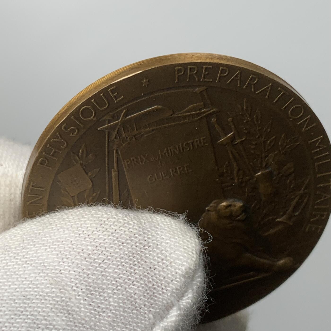 掌中浮雕-藏着的欧洲第050场 法国整军备战铜章，36mm