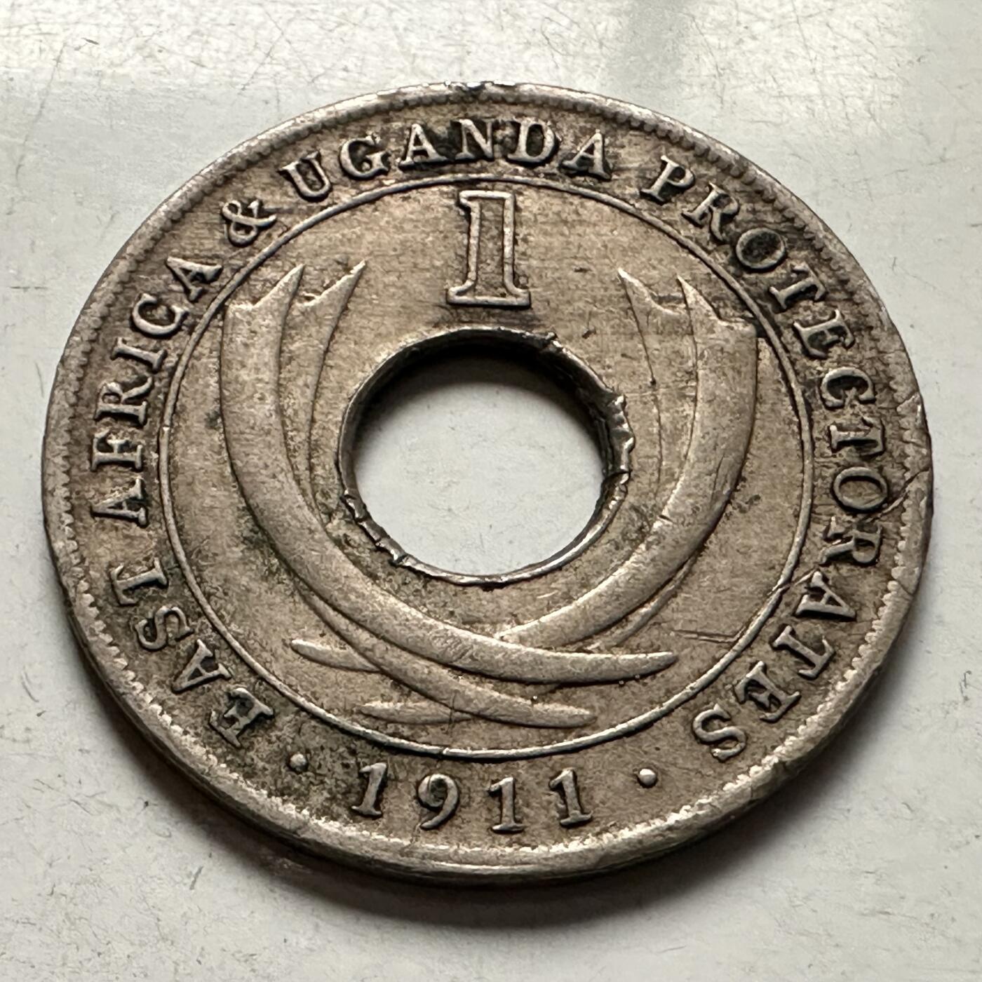 🌹外币初藏🌹🐯2026年第10场  每周二四六晚8️⃣点 接代拍 英属东非和乌干达保护地1911年一分 乔五首年