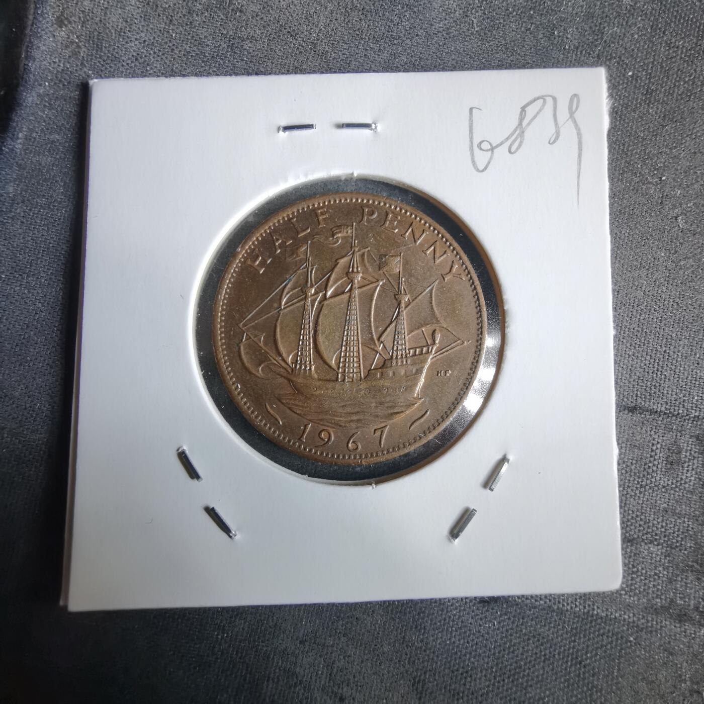 沼泽如烟--第968场 英国1967年半便士