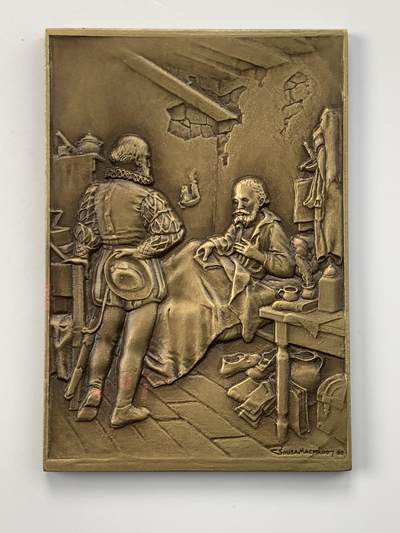 掌中浮雕-藏着的欧洲第050场 - 1980年葡萄牙诗人卡蒙思大铜章，70*100mm，288g