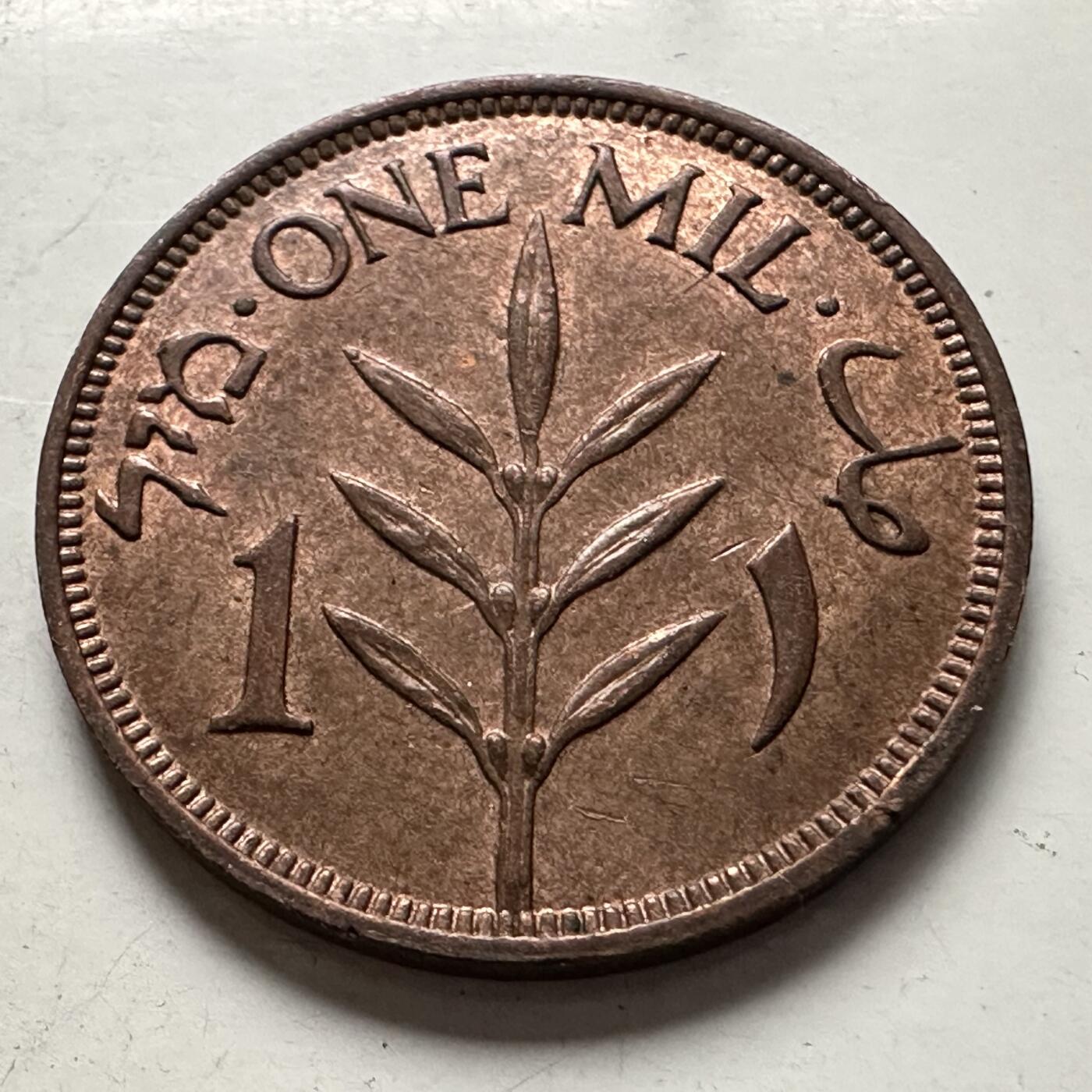 🌹外币初藏🌹🐯2026年第10场  每周二四六晚8️⃣点 接代拍 巴勒斯坦1943年1米尔 a