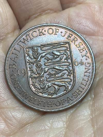 2026年第十二场(总第一百八十一场）外国好品散币场(免佣金) - 英属泽西岛🇯🇪1964年1/12先令(伊丽莎白二世青年带冠，关门年)