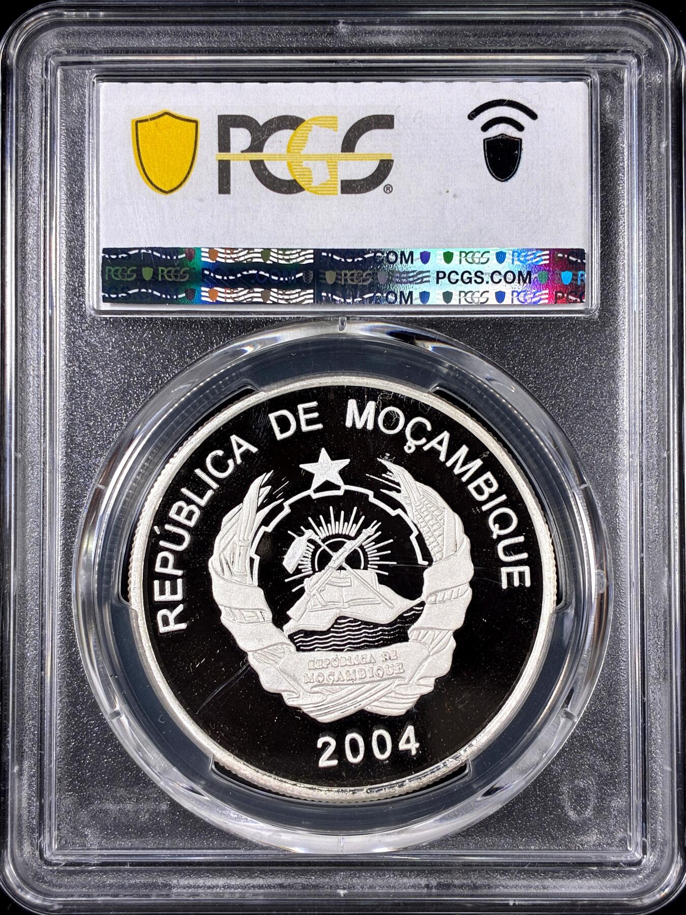 【雨安】【直播拍卖】【第0126期-评级币章】2026-01-24 周六 19:30 [评级现代] Mozambique 莫桑比克 1000元 2004年 帆船 PCGS-PR69DCAM 精制币