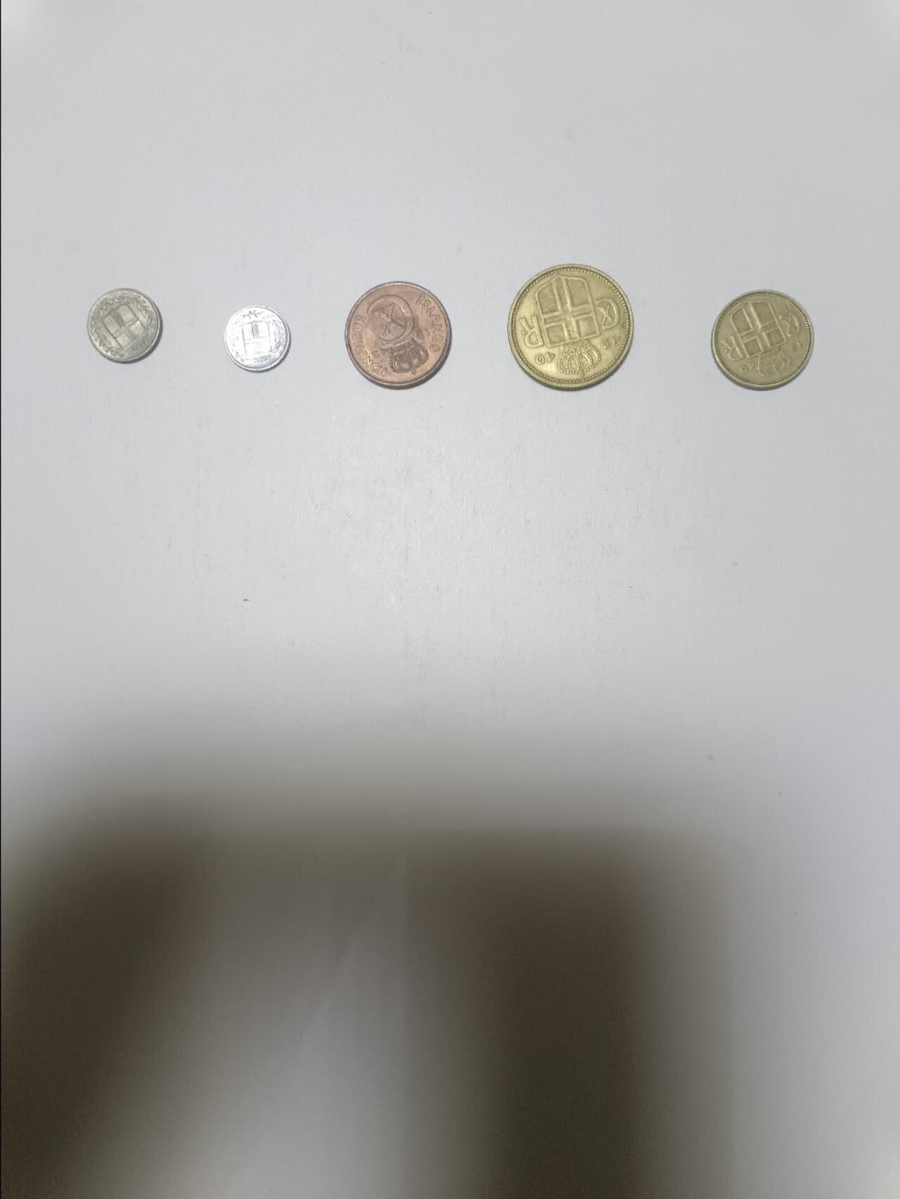 【20260122】非全新纸币和硬币第328场 冰岛5枚硬币小全套