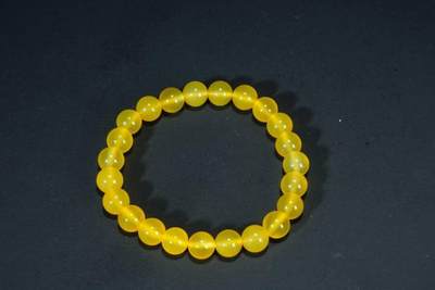 上海都达杂项专场三（全场包邮） - 天然黄玛瑙0.8圆珠手串 附鉴定证书86-330