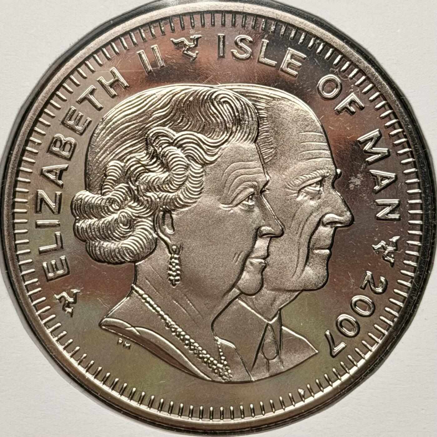 ＜星葵钱币社＞散币克朗场第68期·1月23日发货 〈邮币封·签名版〉马恩岛2007年钻石婚·全家福1克朗纪念币