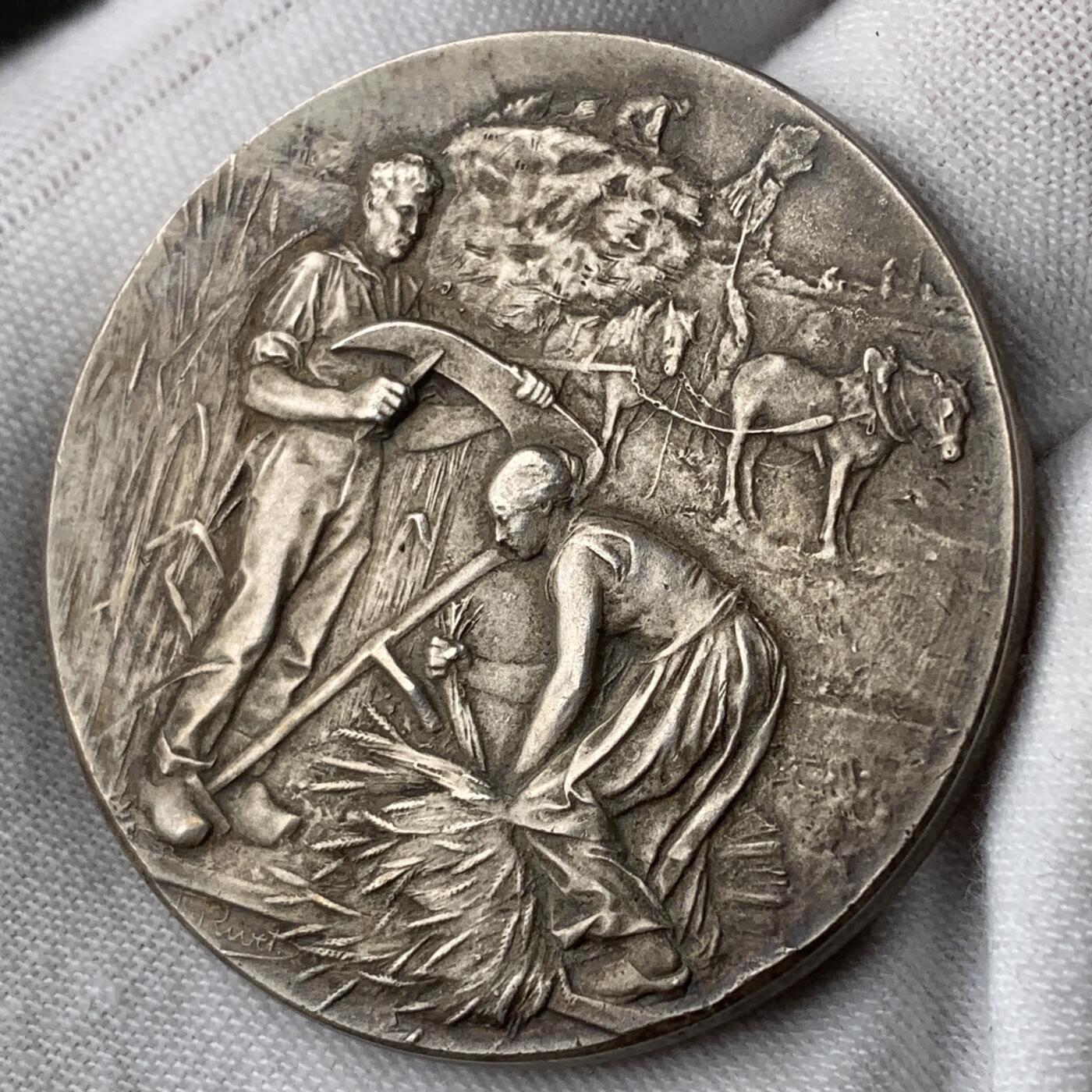 掌中浮雕-藏着的欧洲第050场 1898年法国马孔农业协会竞赛与展览银章，41mm，35.48g