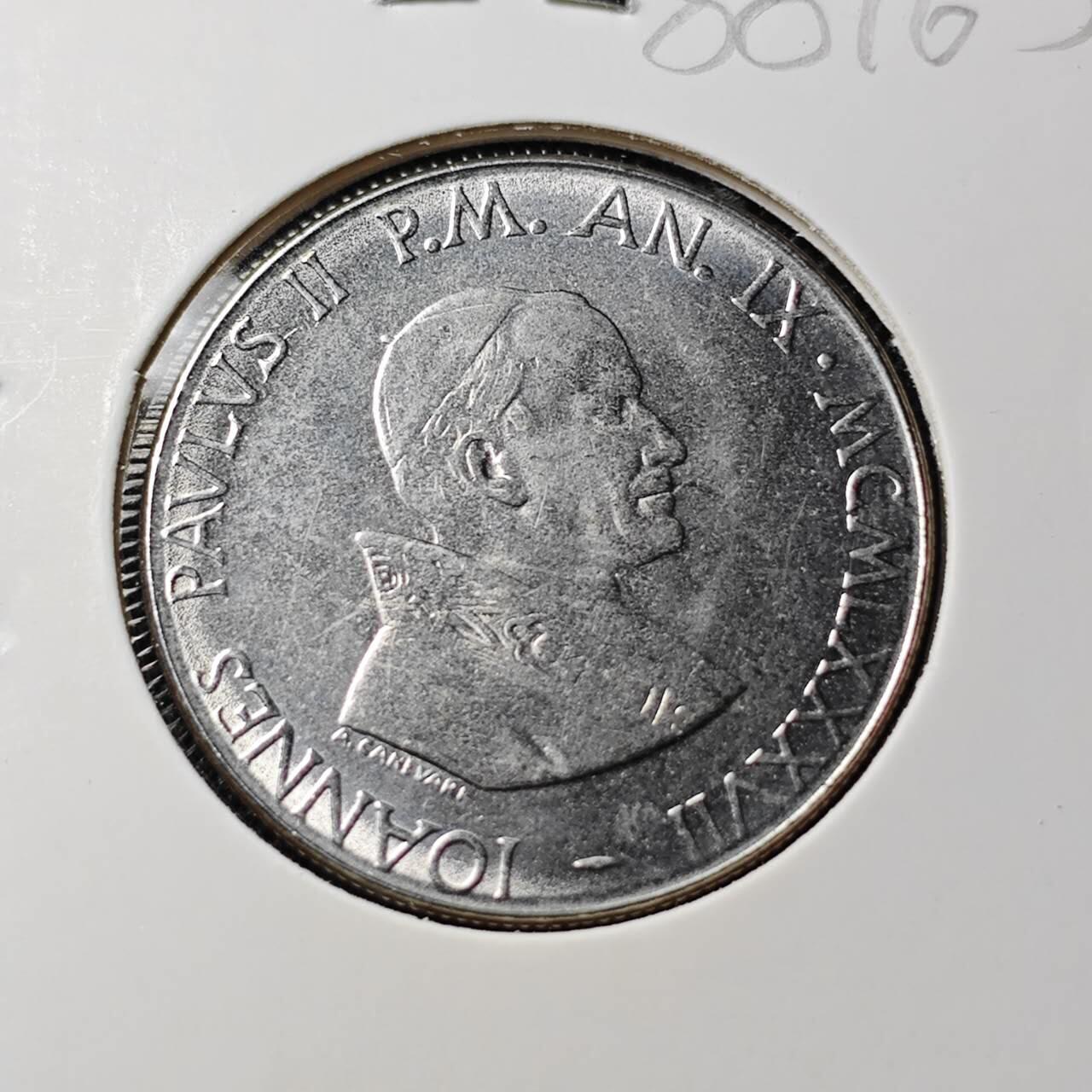 KK钱币收藏小铺  第388期  2月预留时间 周末发货  梵蒂冈100里拉