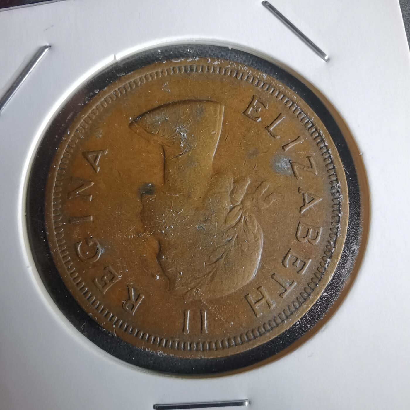 沼泽如烟--第968场 南非1956年1便士