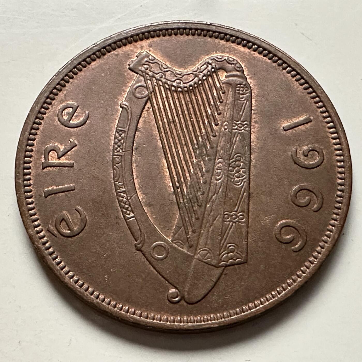 🌹外币初藏🌹🐯2026年第10场  每周二四六晚8️⃣点 接代拍 爱尔兰1966年一便士 b