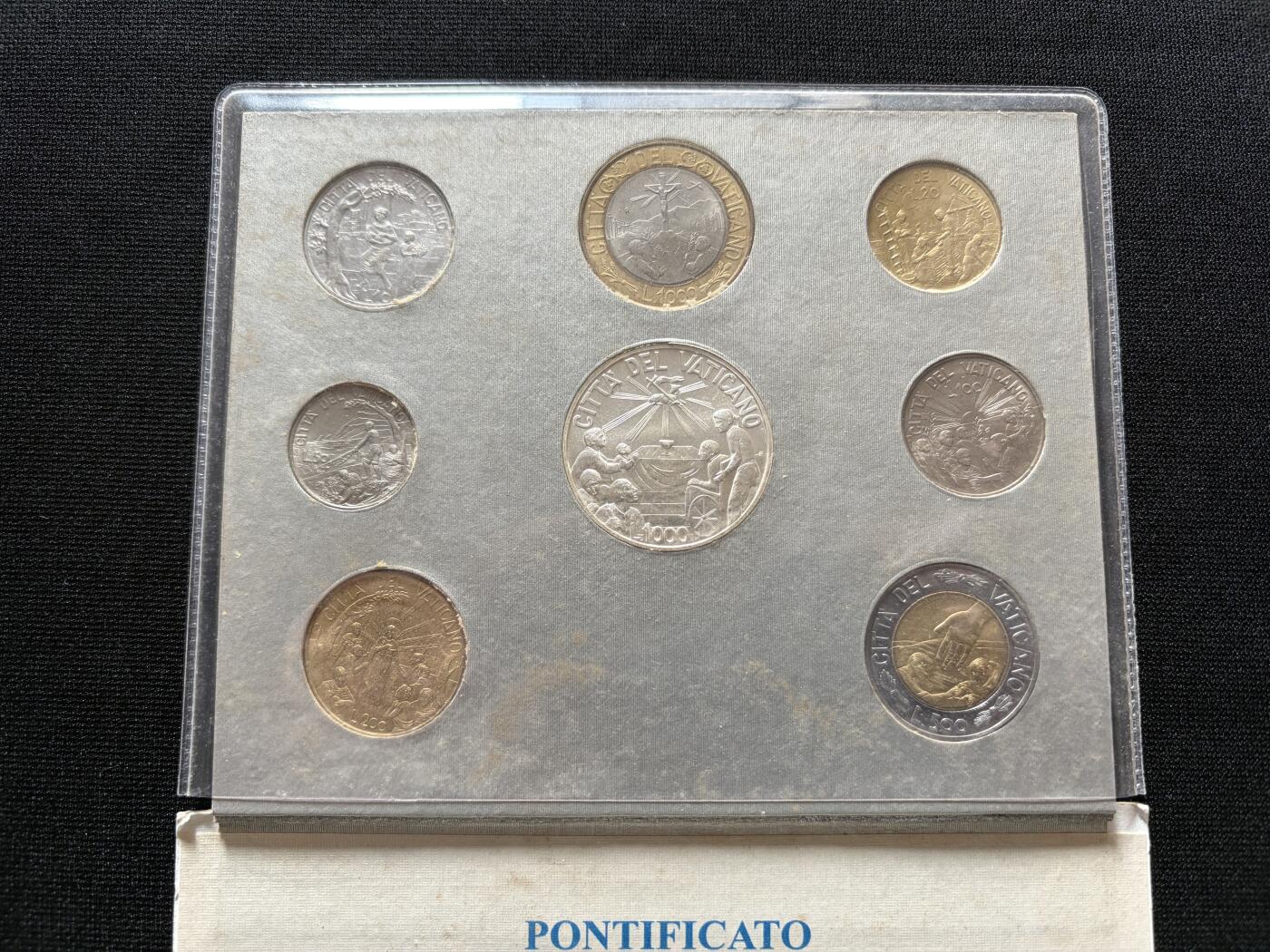 咖啡豆•收藏 2025年Jan_26th世界各国硬币银币拍卖 1999年梵蒂冈1000里拉精制银币套币 外国外币