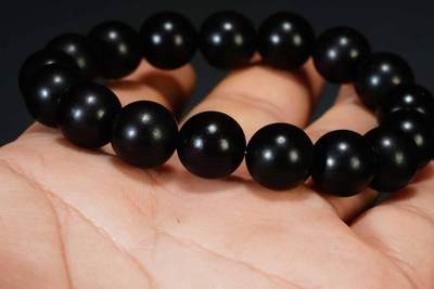 上海都达杂项专场七十三【全场包邮】 印度小叶紫檀1.2圆珠手串 附鉴定证书86-271