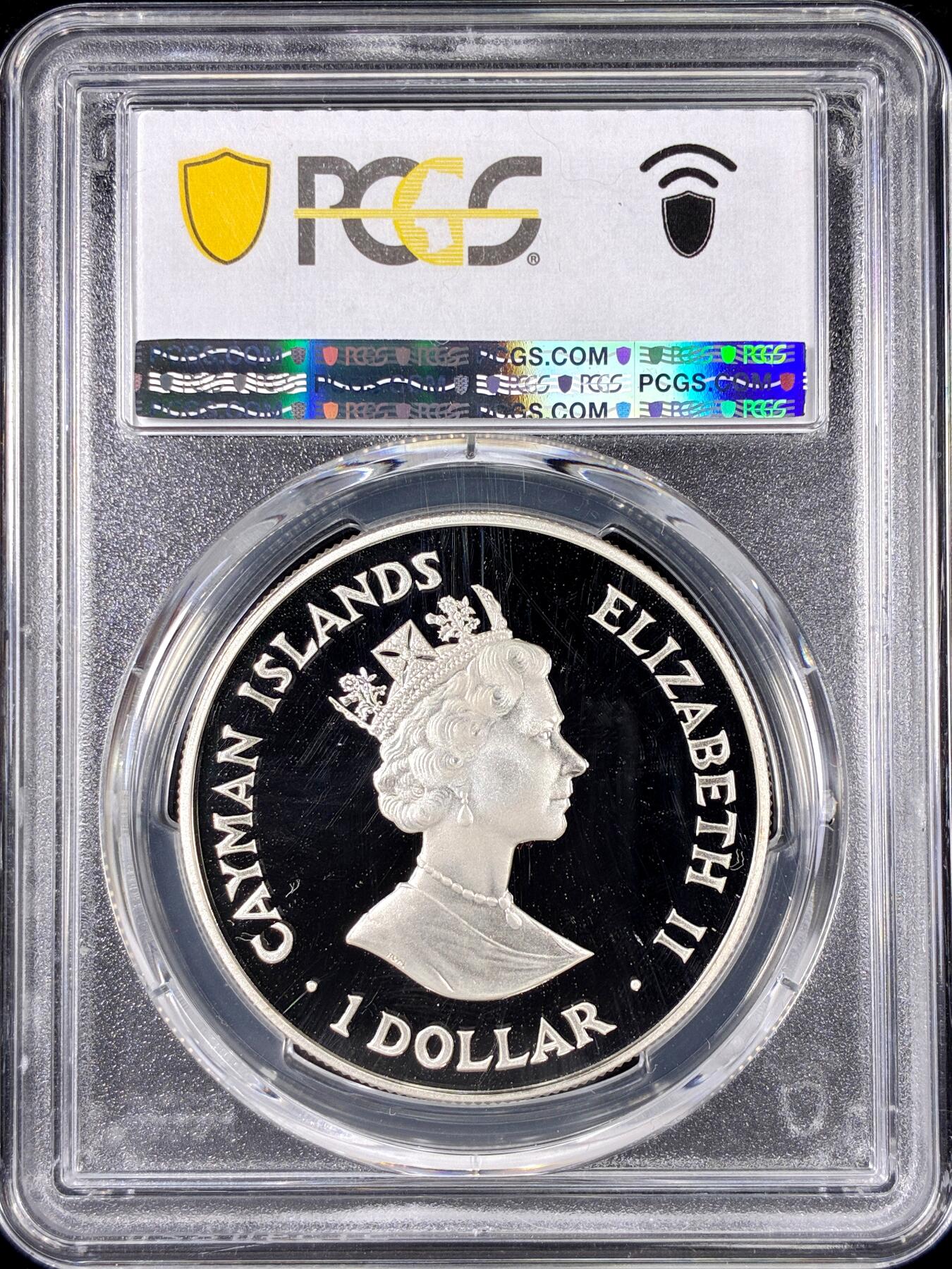 【雨安】【直播拍卖】【第0126期-评级币章】2026-01-24 周六 19:30 [评级现代] Cayman Islands 开曼群岛 1元 1994年 皇室访问 PCGS-PR69DCAM 精制币