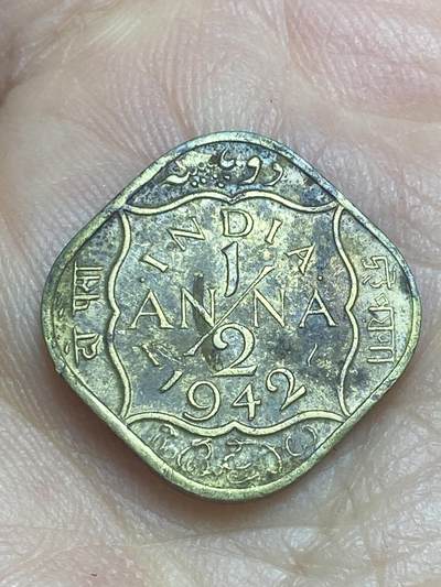 2026年第十二场(总第一百八十一场）外国好品散币场(免佣金) - 英属印度1942年1/2安娜(乔治六世第二版首发年)