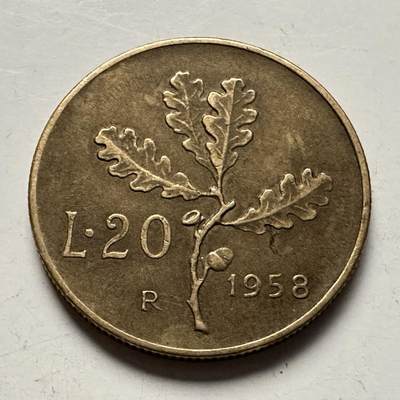 🌹外币初藏🌹🐯2026年第10场  每周二四六晚8️⃣点 接代拍 - 意大利1958年齿边20里拉